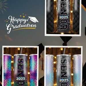 Senior 2025 Graduation Tumbler Gift | Skinny Sublimation Tumbler | Personalized